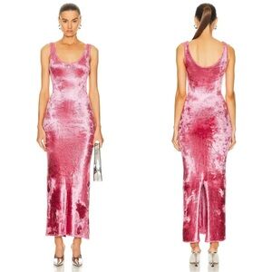 NWT Lapointe High Shine Velvet Maxi Dress Small